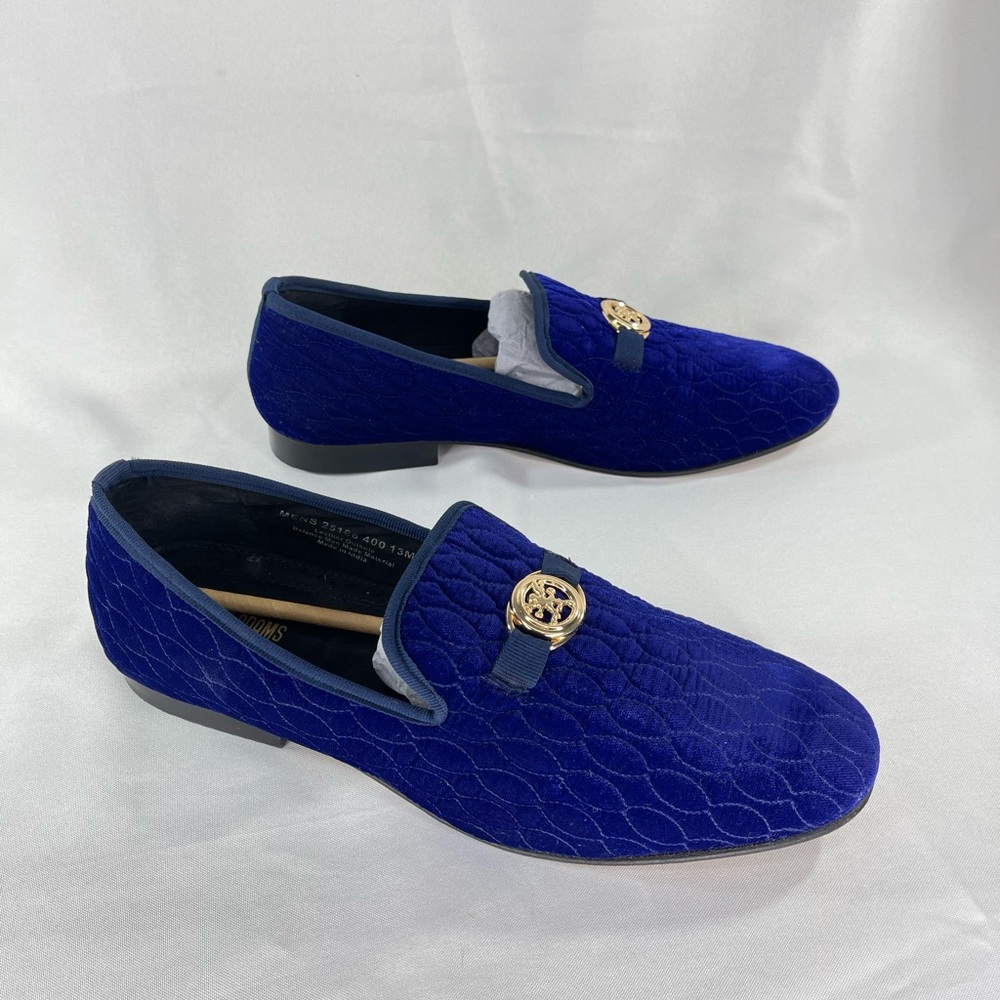 Stacy Adam’s Men’s Valet Velvet Slip On Loafer. Color Blue. Size 13 EUC - Picture 4 of 8